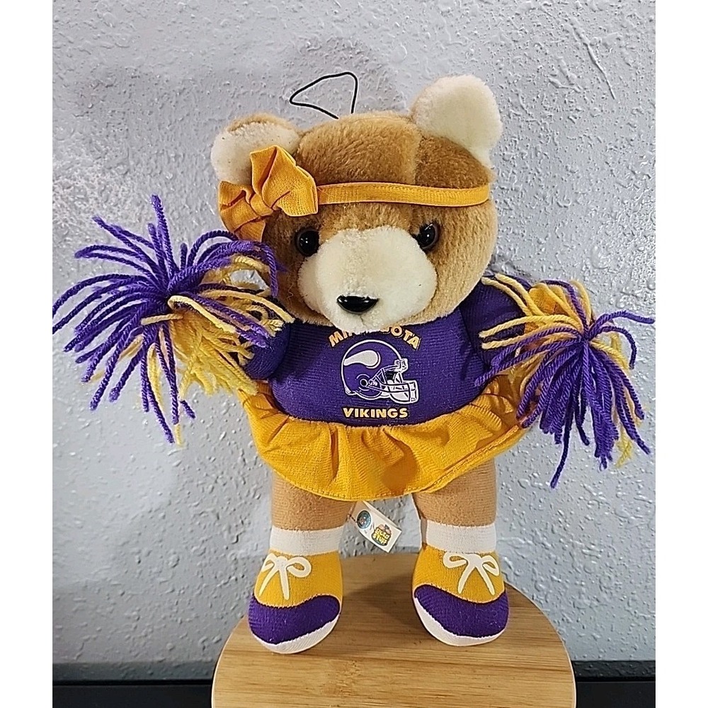 Vintage‎ Vikings Bear Cheerleader 1999  Good Stuff Plush Minnesota